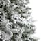 9ft. Pre-Lit Flocked Vermont Mixed Pine Artificial Christmas Tree, Clear LED Lights